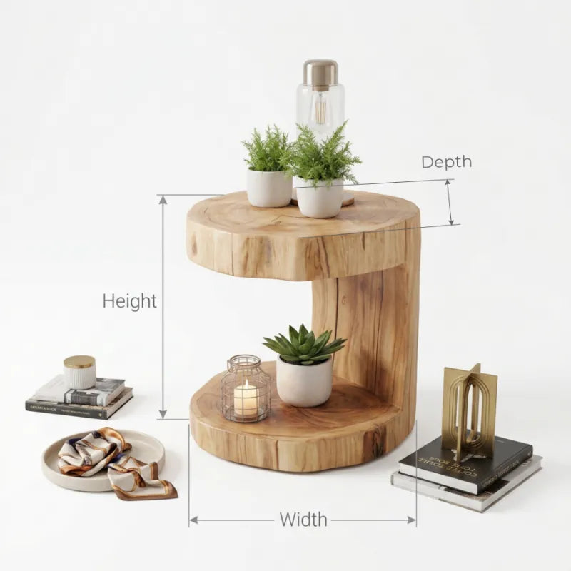 Rustic Modern Live Edge Nightstand