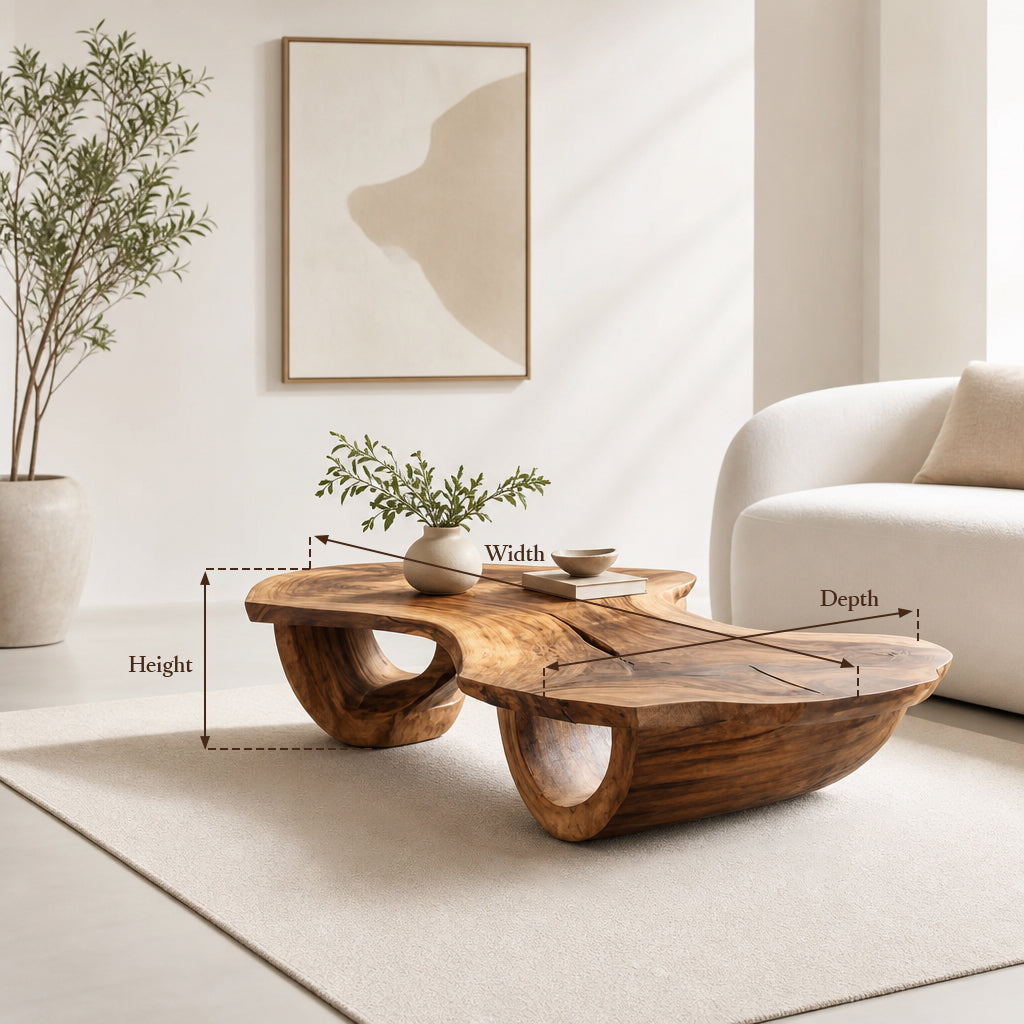 Rustic Reclaimed Wood Coffee Table with Shelf – Handmade Farmhouse Barnwood Furniture