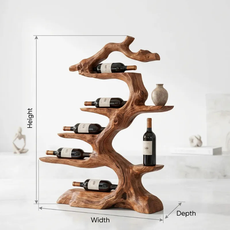 Rustic Wine Holder For Furniture Display Shelf Ideas