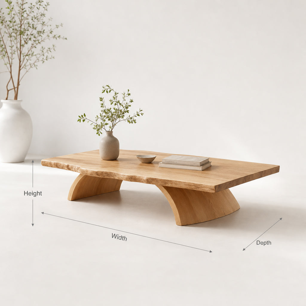 Rustic Wooden Coffee Table – Solid Handmade Farmhouse Decor, Living Room Accent