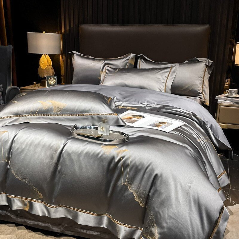 Silver Grey Duvet Cover Set