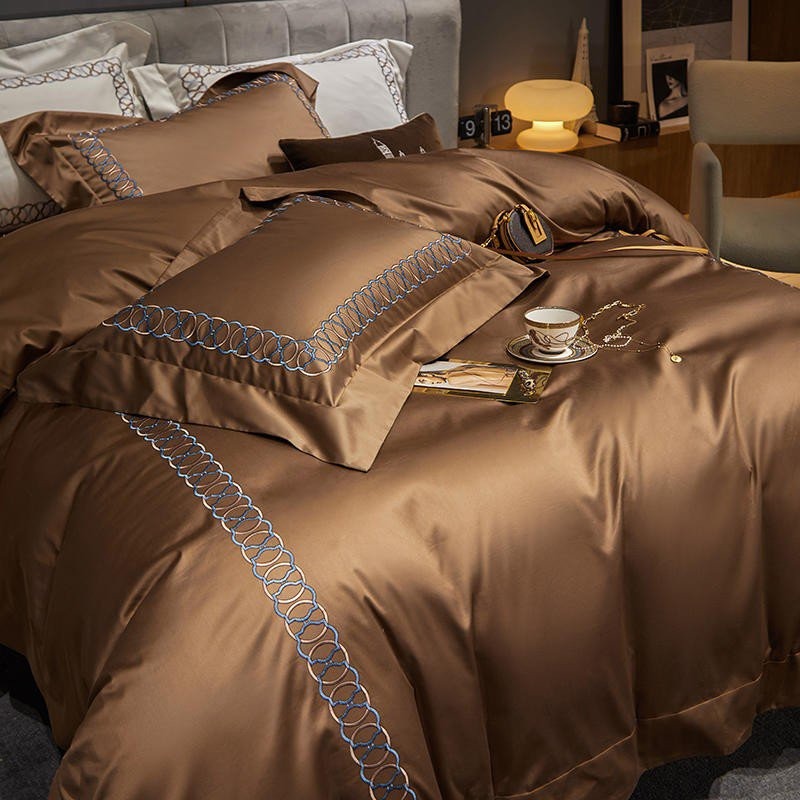 Elegant Copper Duvet Cover Set