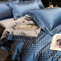 Blue Diamond Duvet Cover Set