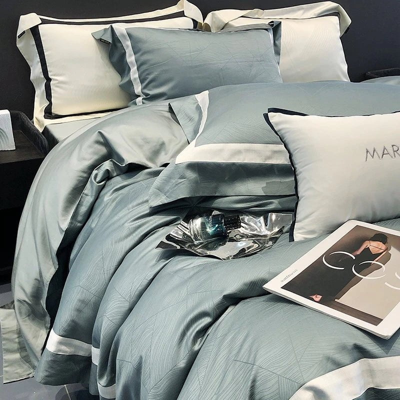 Modern Teal Duvet Cover Set