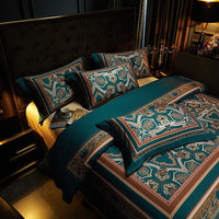 Ensemble de housses de couette Vintage Dark Teal