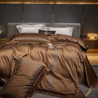 Elegant Copper Duvet Cover Set