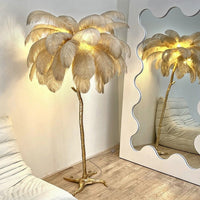 Elegante Struisvogel Veren Vloerlamp