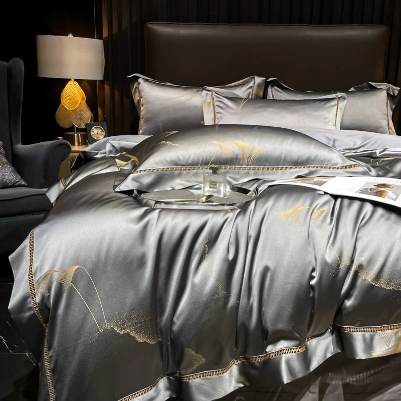 Silver Grey Duvet Cover Set