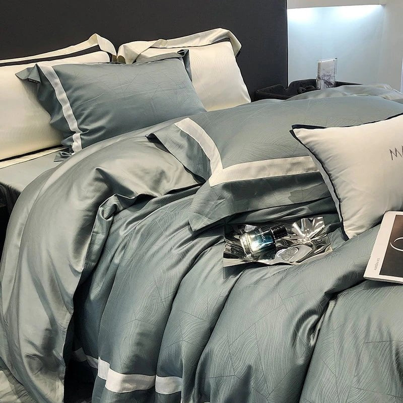 Modern Teal Duvet Cover Set