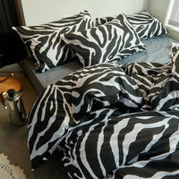 Unique Zebra Patterned Duvet Cover Set