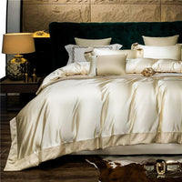 Silky Gold & Cream Duvet Cover Set