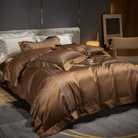 Elegant Copper Duvet Cover Set