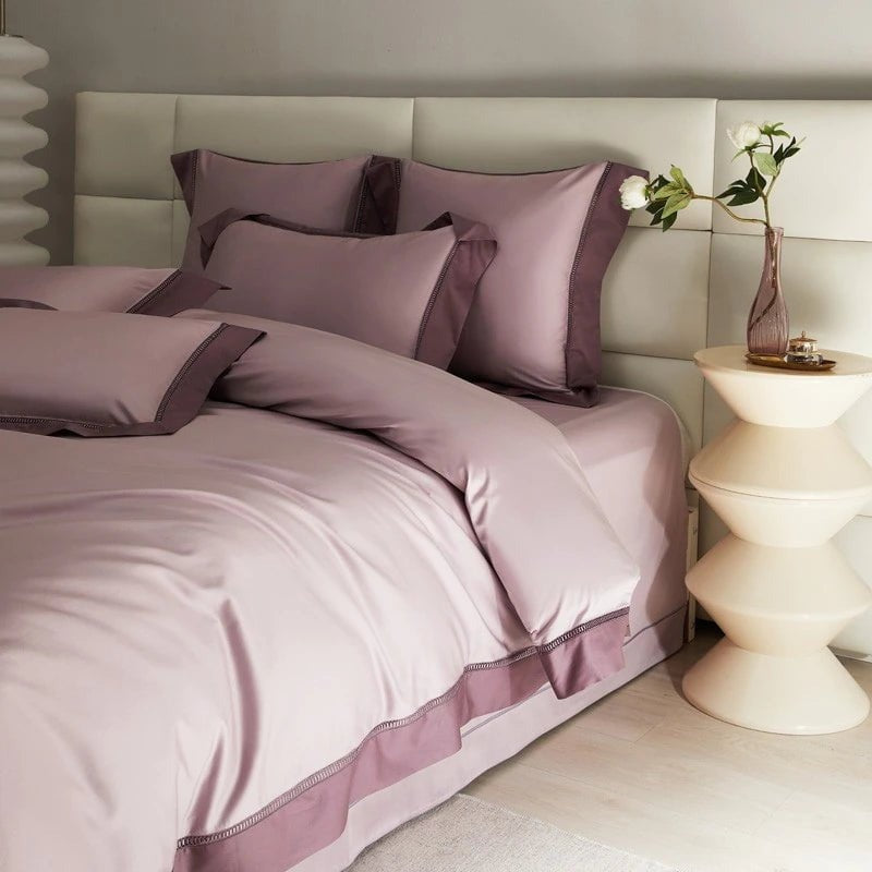 Deluxe Mauve Duvet Cover Set