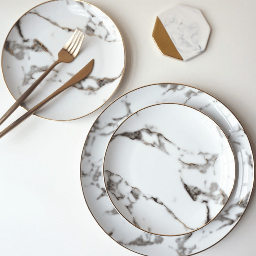 Elegant Marble Plate Collection