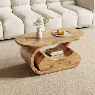 Sculptural Solid Wood Coffee Table – The Fluidity of Natural Form