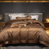 Elegant Copper Duvet Cover Set