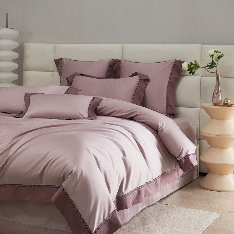 Deluxe Mauve Duvet Cover Set