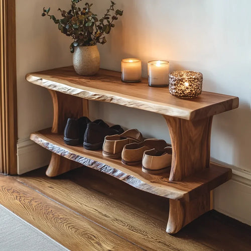 Handmade Entryway Shoe Bench Rack Livingroom Furniture