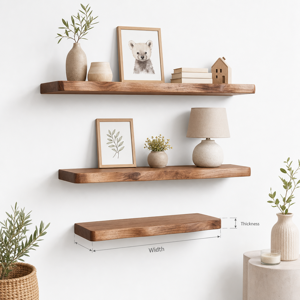Solid Wood Nursery Shelf – A Timeless Personalized Gift for Kids’ Rooms