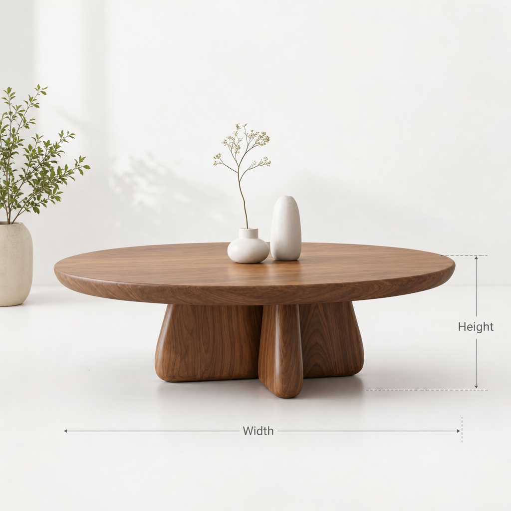 Solid Wood Organic Coffee Table – Handcrafted Live Edge Centerpiece for Living Room