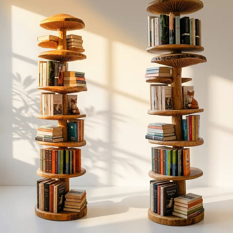 Standing Mushroom Tower Bookshelf With Tiered Round Shelves - Ashdeco 2026
