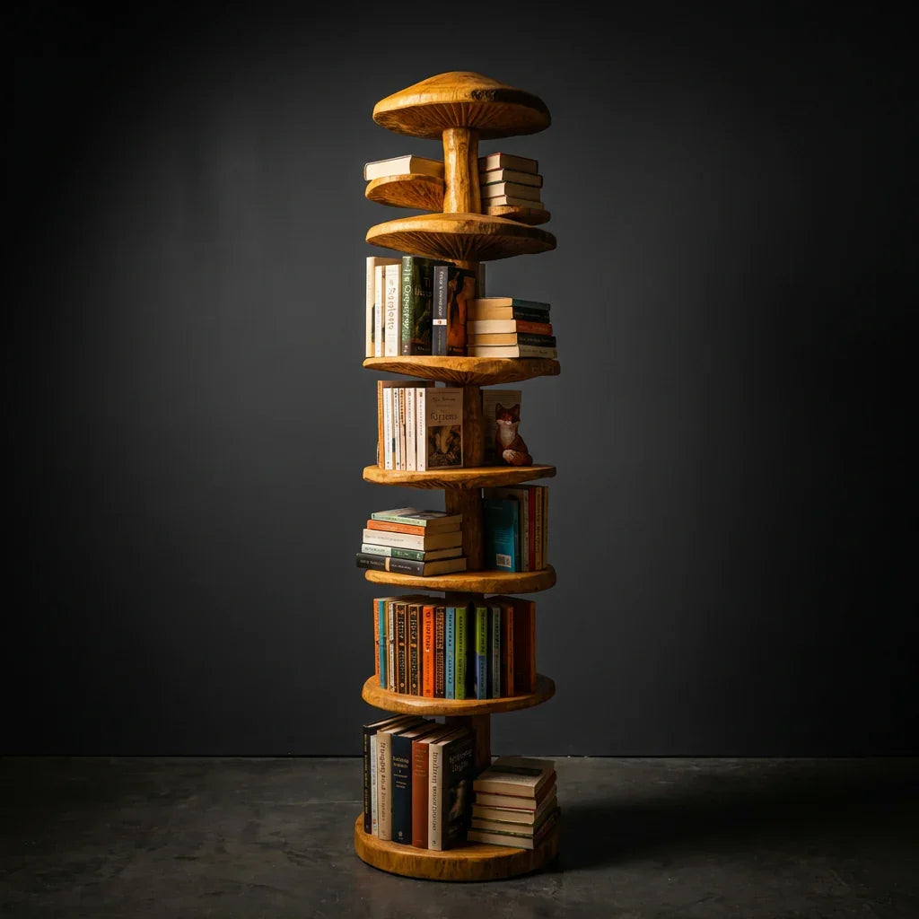 Standing Mushroom Tower Bookshelf With Tiered Round Shelves - Ashdeco 2026