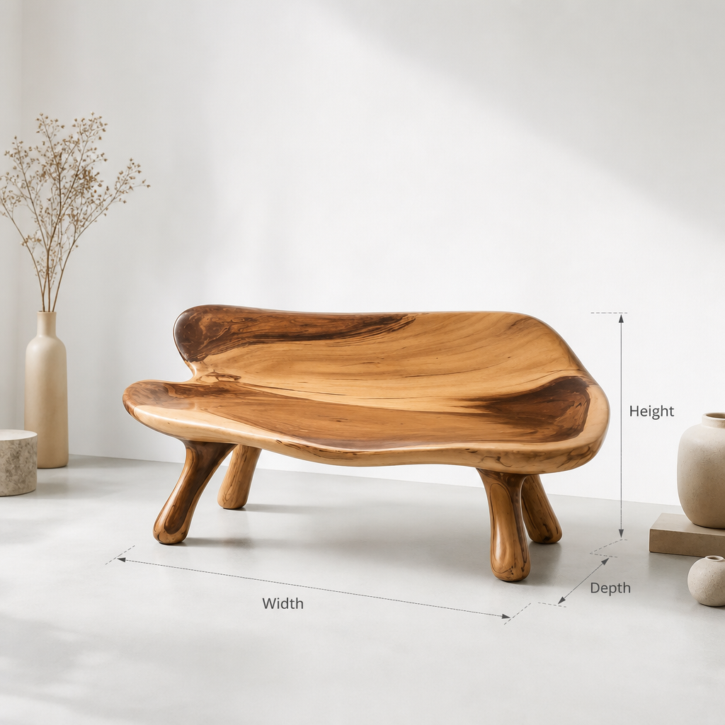 Sturdy Wooden Bench For Comfortable Seating