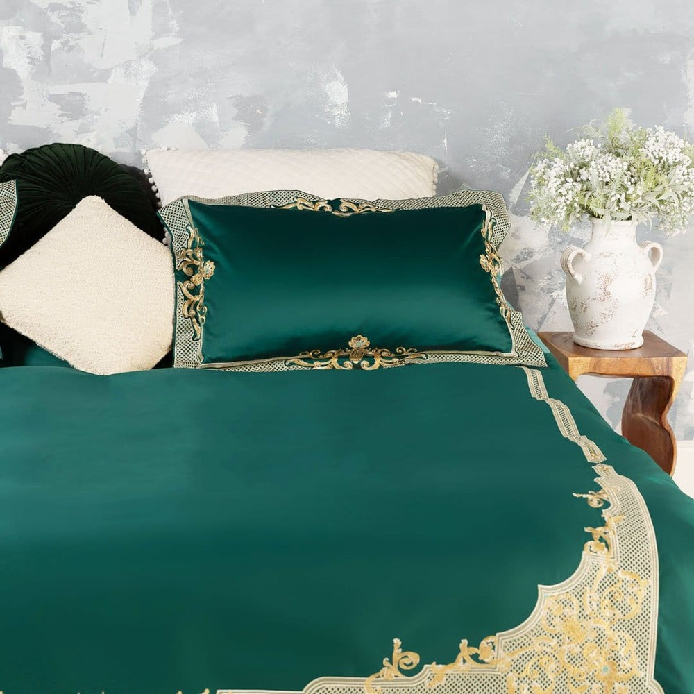 Luxurious Green Duvet Cover Set