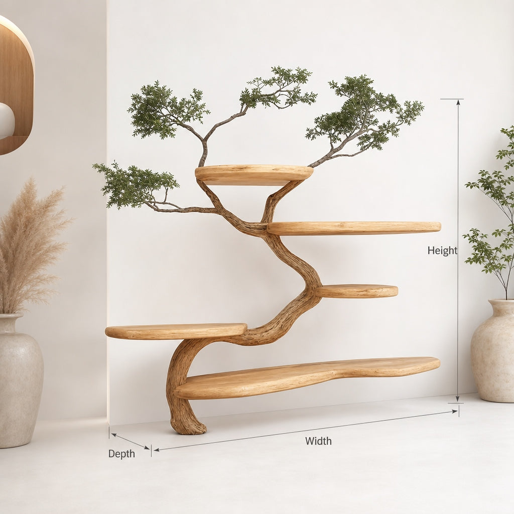Tree Bookshelf – Solid Wood Nature-Inspired Bookcase