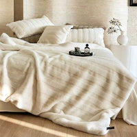 Deluxe Striped Blanket Throw