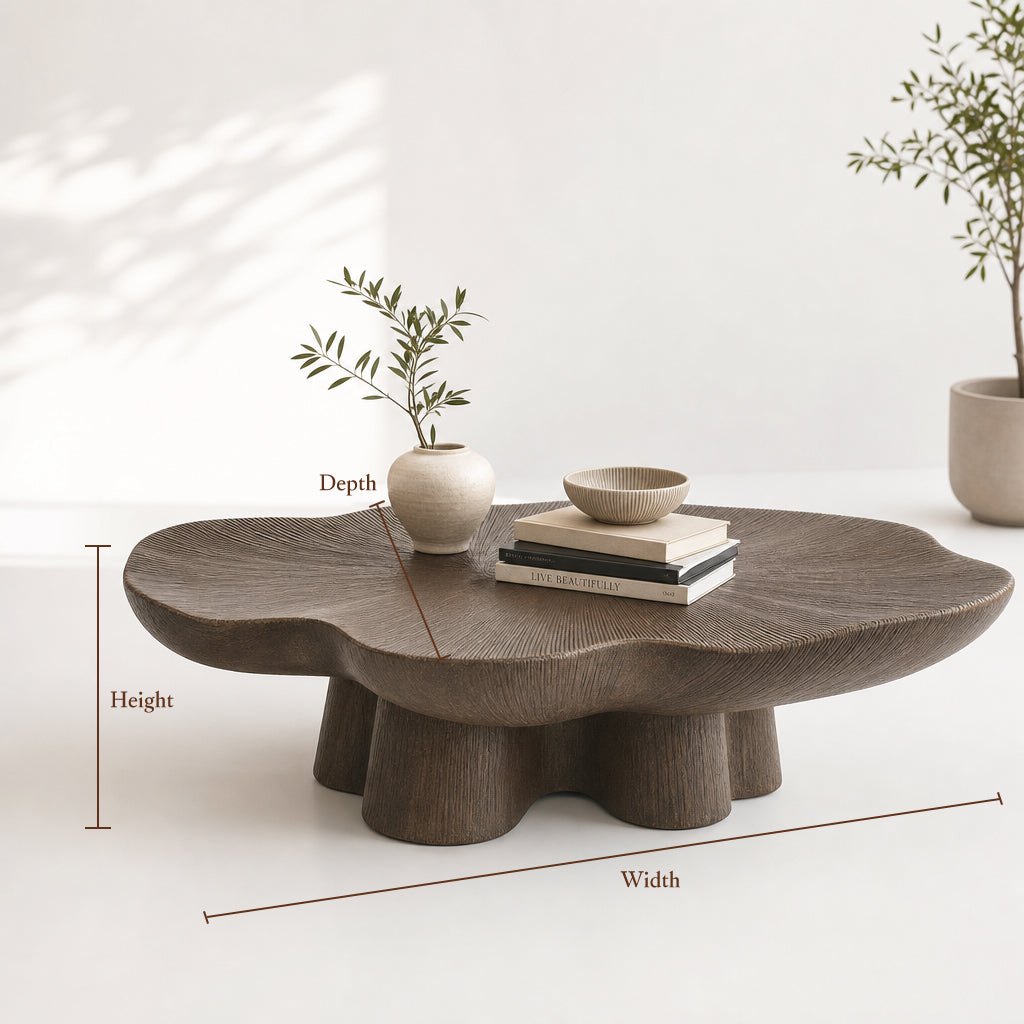 Unique Petal Shaped Coffee Table Minimalist  Living Room Furniture