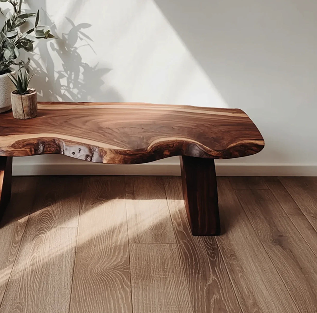 Rustic solid wood bench for entryway decor, perfect for modern minimalist home