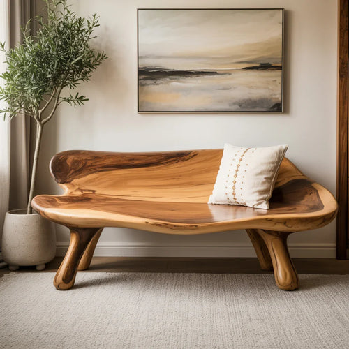 Sturdy Wooden Bench For Comfortable Seating