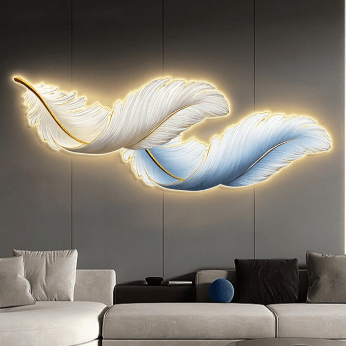 Elegant Feather Wall Light