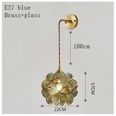 Elegant Flora Glass Wall Light