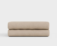 Minimalist European Linen Fitted Sheet - Coffee