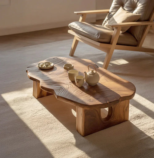 Organic Live Edge Coffee Table For Living Room And Lounge