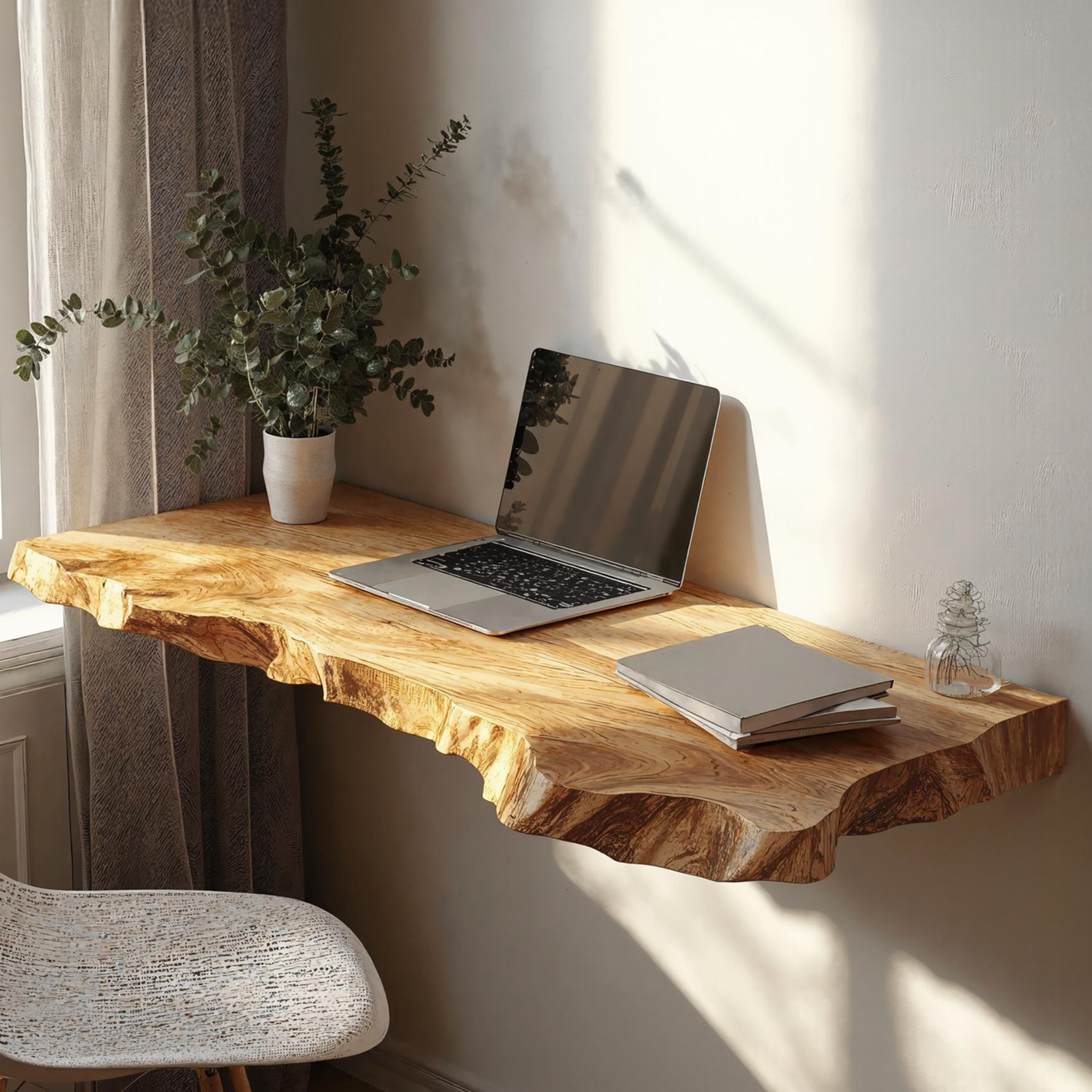 Farmhouse Solid Wood Floating Desk For Cozy And Functional Spaces SILDTFLD031