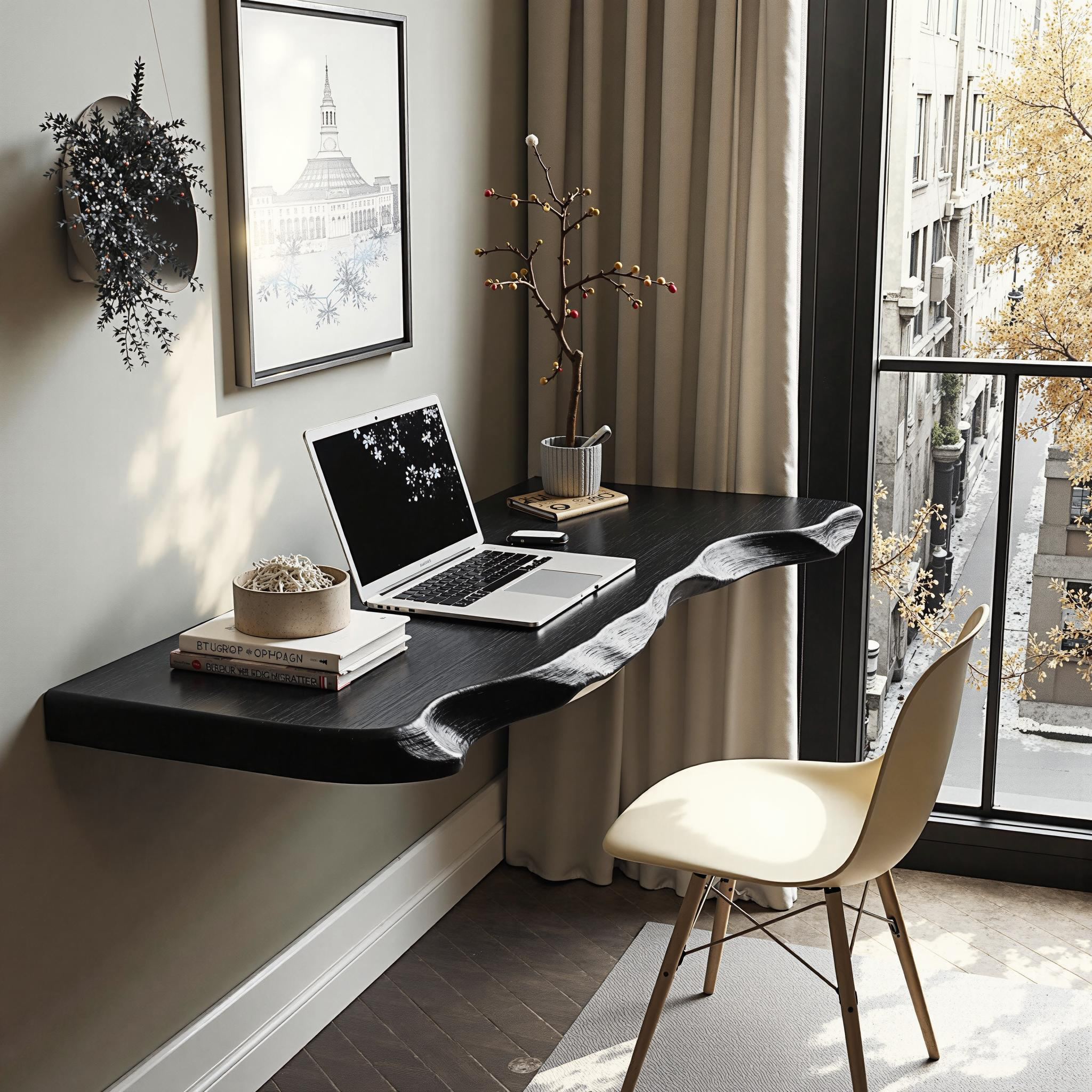 Vintage Wooden Floating Table For Home Interior Styling SILDTFLD008