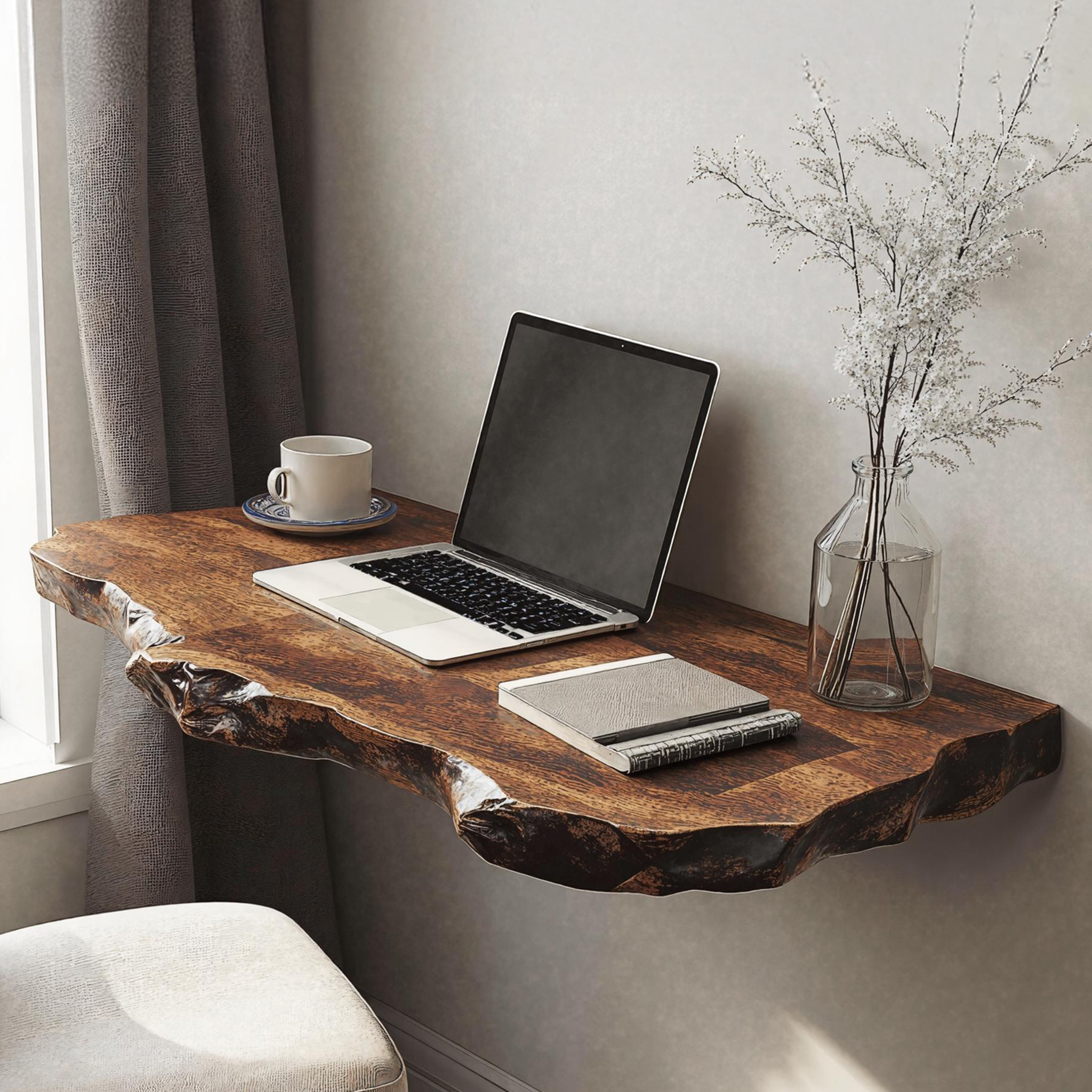 Vintage Wooden Floating Table For Timeless Living Room Beauty SILDTFLD020