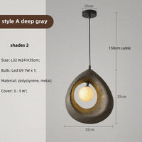 Lampe suspendue circulaire Wabi Sabi de luxe