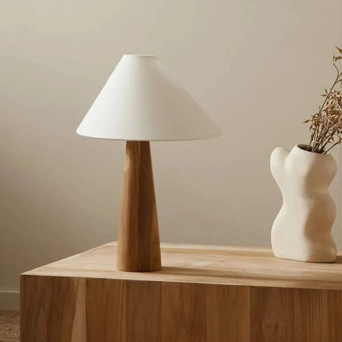 Deluxe Mushi Wood Table Lamp