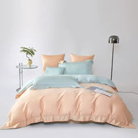 Dreamy Blue & Peach Duvet Cover Set