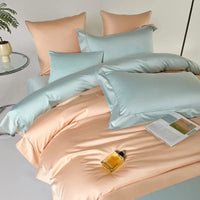 Dreamy Blue & Peach Duvet Cover Set