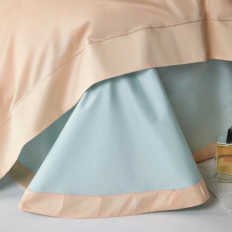 Dreamy Blue & Peach Duvet Cover Set