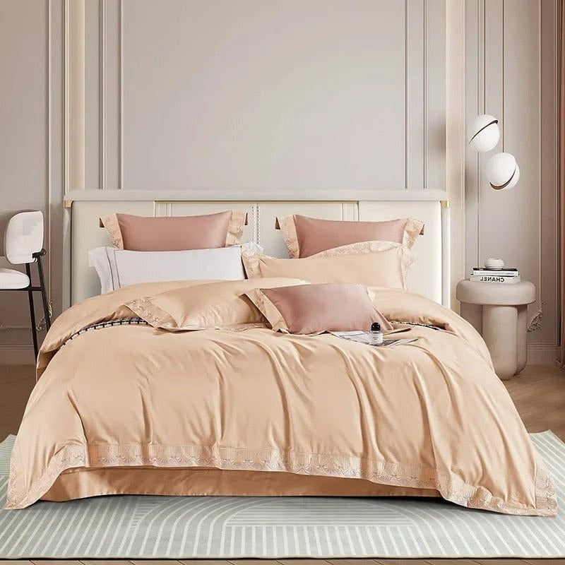 Deluxe Peach Duvet Cover Set