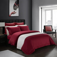 Modern Red Wine Duvet Cover Set