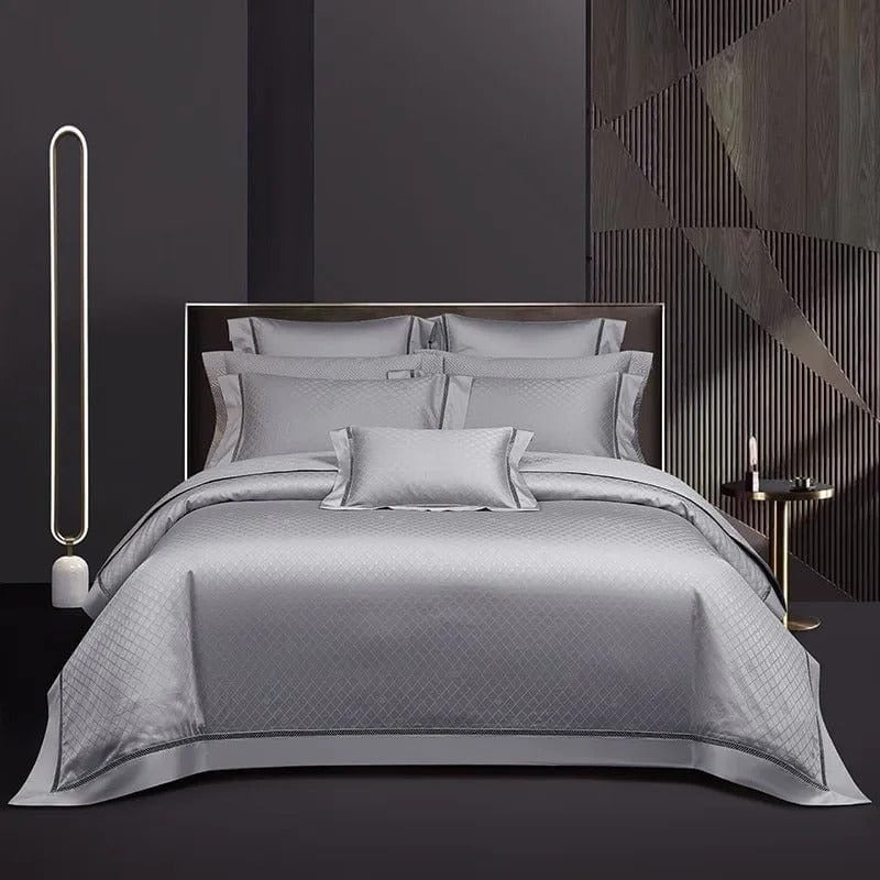 Elegant Silver Duvet Cover Set