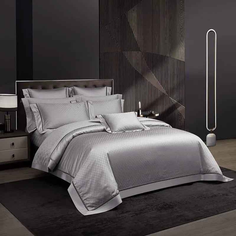 Elegant Silver Duvet Cover Set