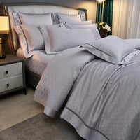 Elegant Silver Duvet Cover Set